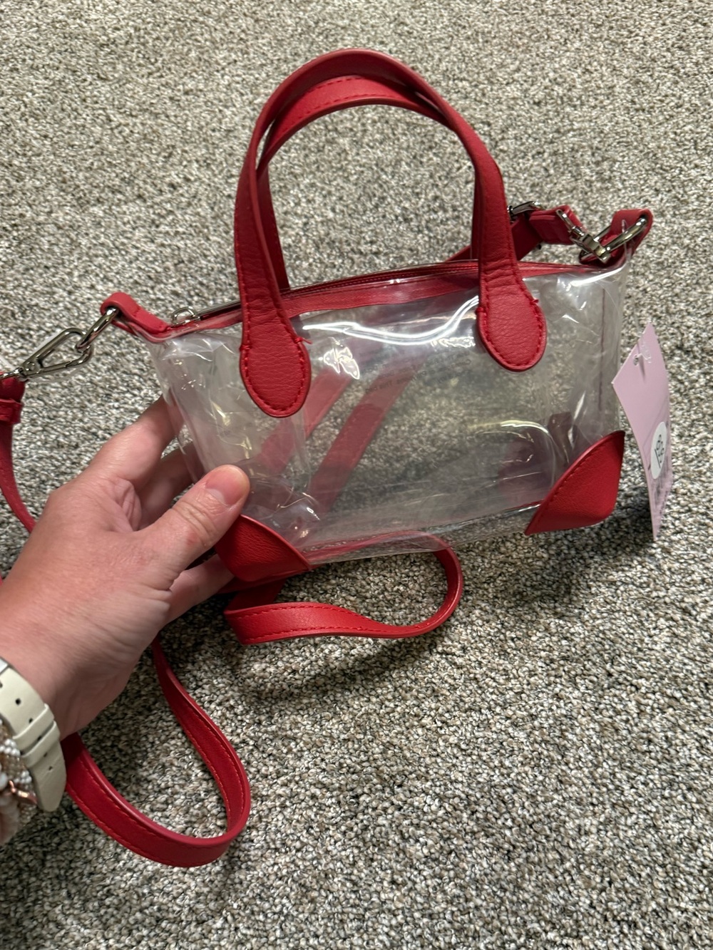 Wild fable brand - Clear Crossbody Bag with Red Trim - Women Bags